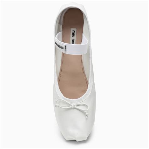 ballerina style tulle dress miu miu|White Satin Ballerinas .